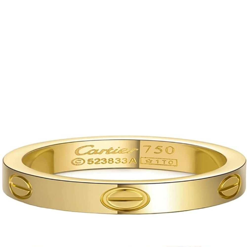 DESIGNER 18 KT GOLD NAIL SCREW LOVE RING